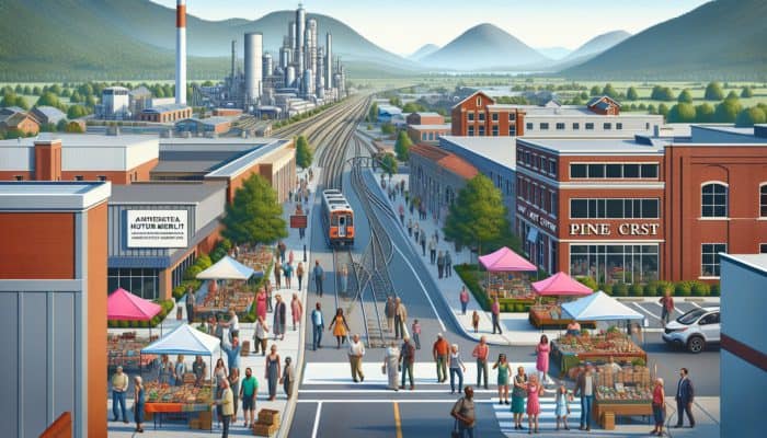 A bustling industrial town with vibrant community life, featuring Pine Crest Centre, M13, and Metrorail. Diverse families enjoy local craft markets near New Germany Nature Reserve.