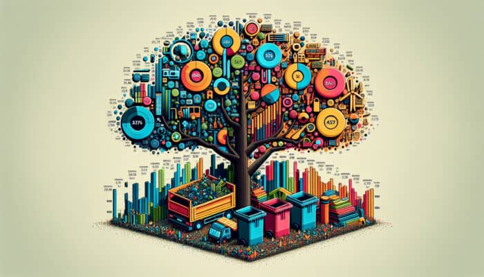 Infographic showing average garden clearance costs in UK regions with charts and garden icons.