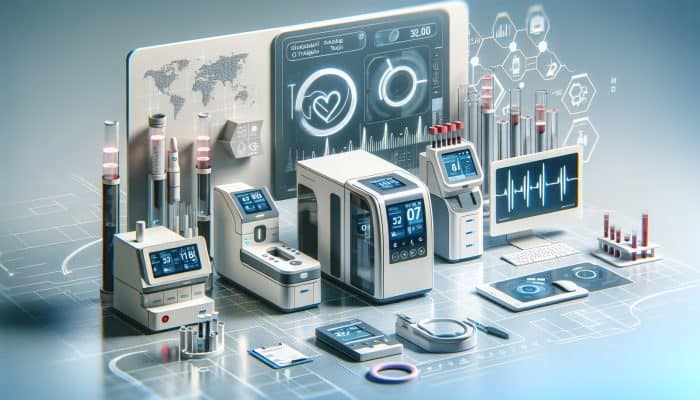 Modern medical lab in Hinckley with advanced cholesterol testing devices, showcasing efficiency and patient empowerment.