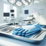 Blue Vinyl Powdered Gloves for Shoppers in Chichester