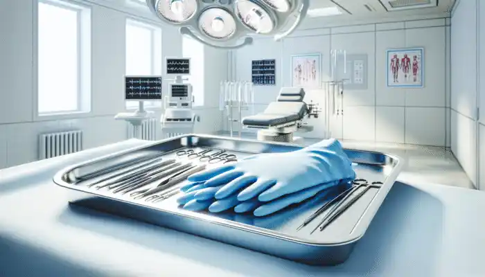 Blue Vinyl Powdered Gloves for Shoppers in Chichester