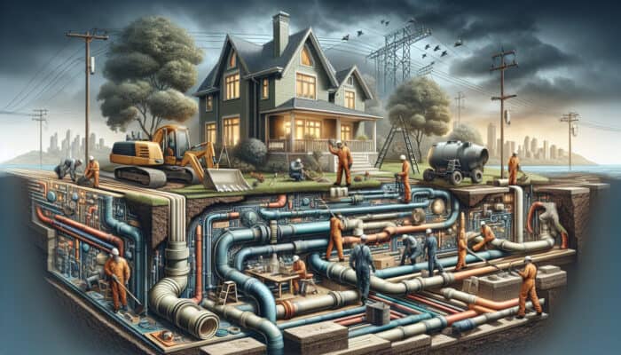 Cross-section of modern perimeter drainage installation around a suburban home in Maple Ridge, overseen by experts.