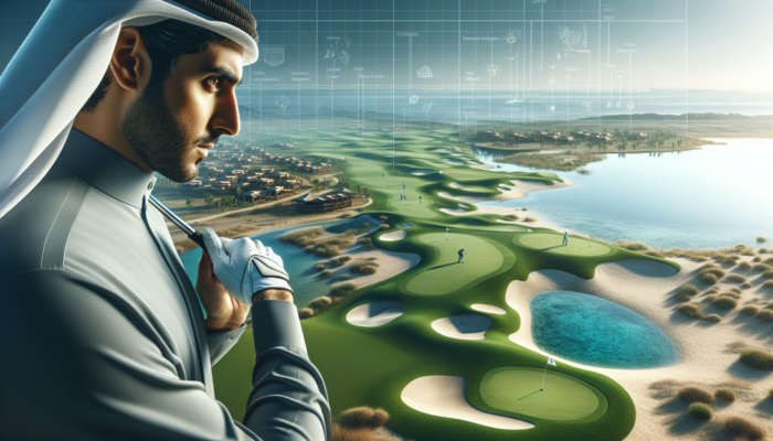 Golfer at Milnerton Golf Club focusing on shot with coastal views, hazards, and natural terrain.