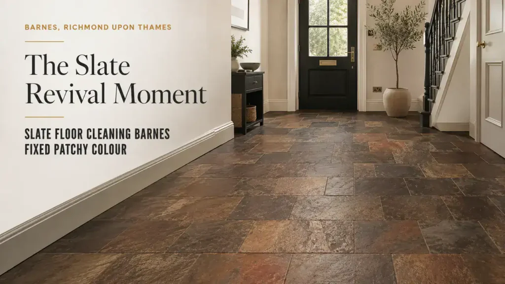 Slate Floor Cleaning for Bright Colours in Barnes